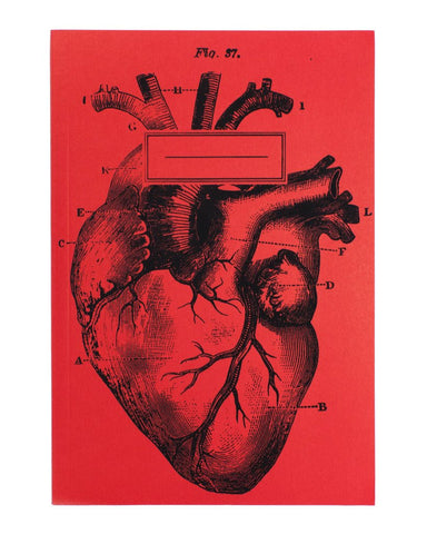 Heart screenprint softcover notebook